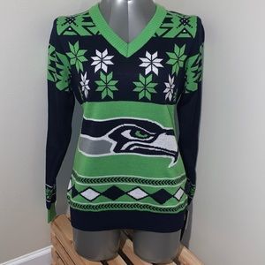 SEATTLE SEAHAWKS V NECK SWEATER